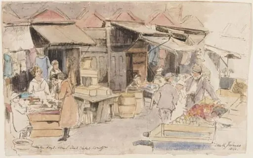 Winter days, Hessel Street Market, London, by Dorothy Belasco