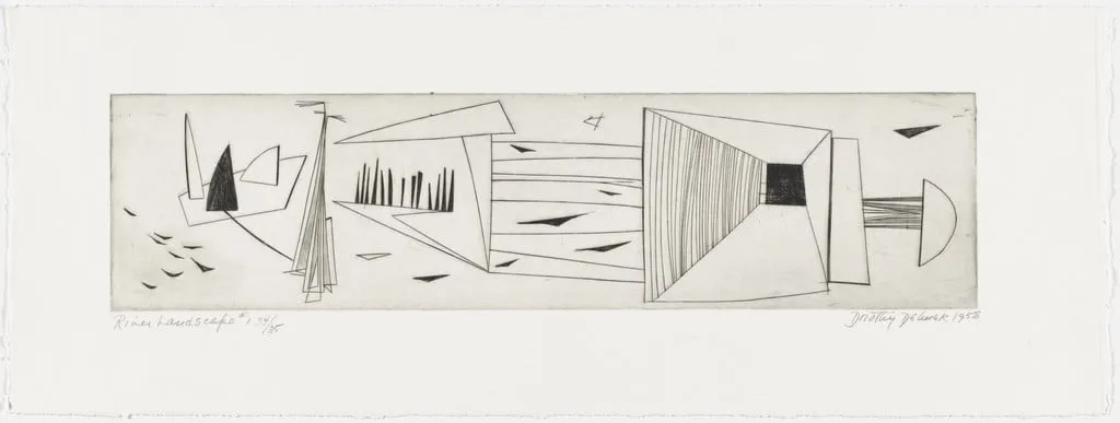 Untitled, by Dorothy Dehner, ink, 1958