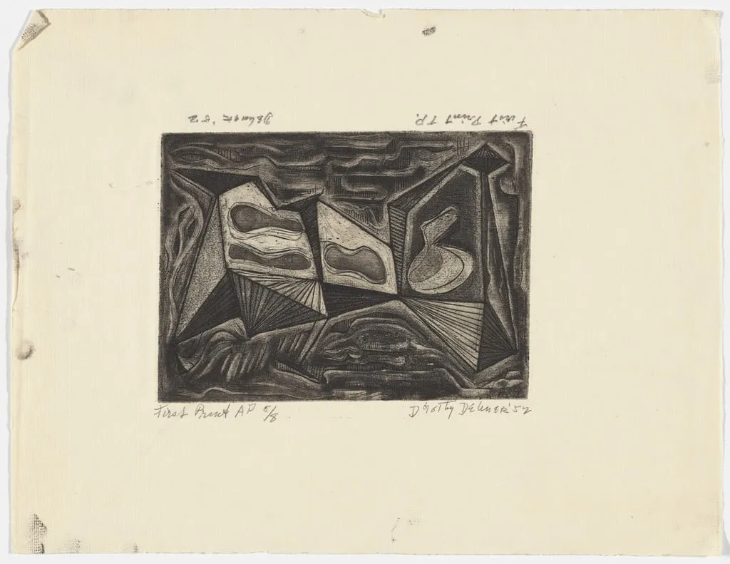 Untitled, by Dorothy Dehner, ink, 1952