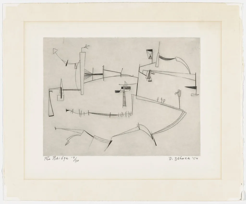 Untitled, by Dorothy Dehner, ink, 1954
