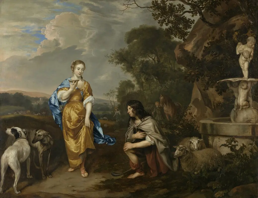Double portrait of a young couple as Granida and Daiphilo