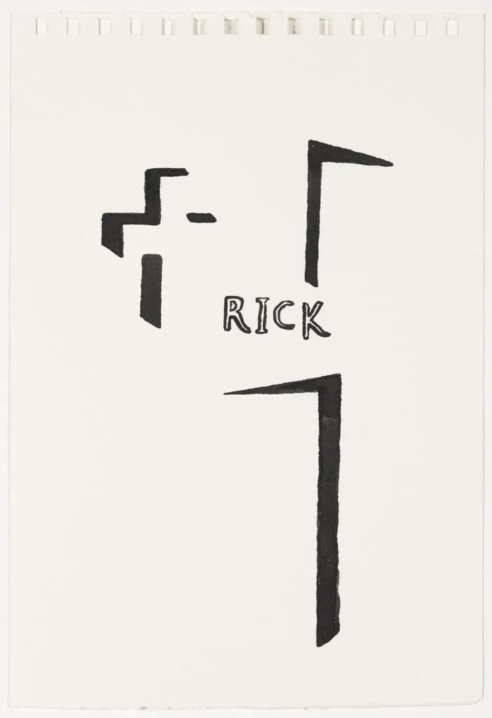 Untitled, by Douglas Gordon, ink, 2004