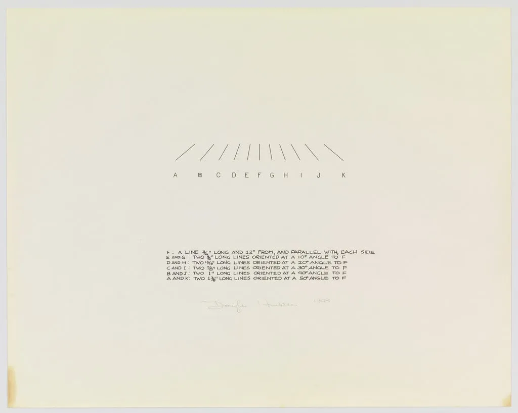 Untitled, by Douglas Huebler, ink, 1968