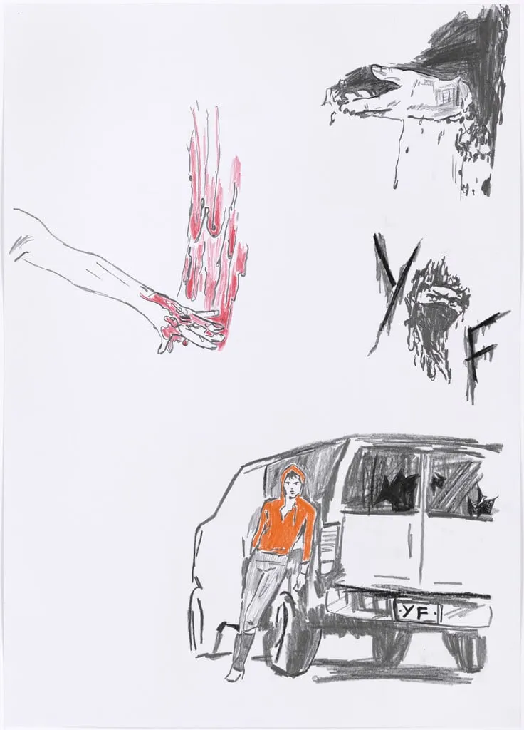Untitled, by Douglas Kolk, graphite, 1998