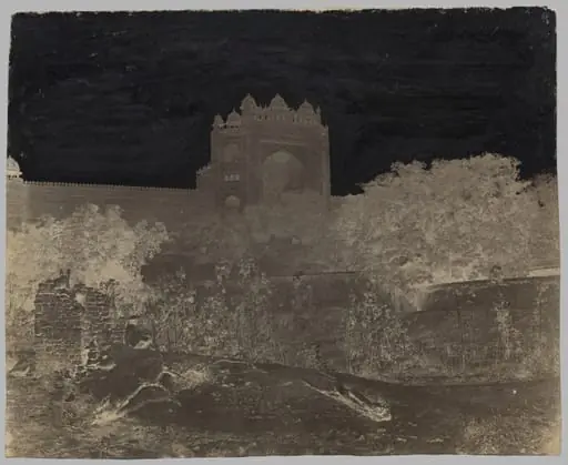 Buland Darwaza with Figure, by Dr. John Murray