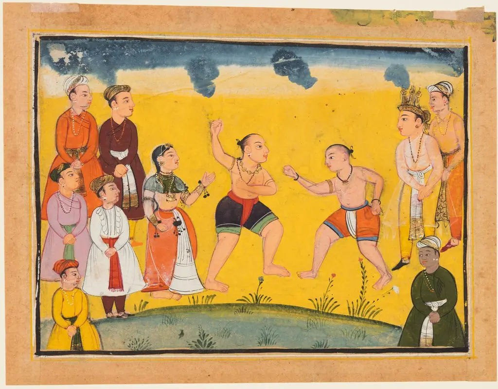 Draupadi Rescued from Abduction, from a Mahabharata, 1615
