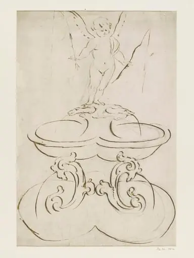 Drawing of a fountain