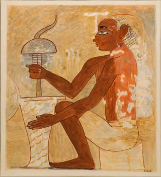 Drilling a Stone Vase, Tomb of Rekhmire, by Nina M. Davies