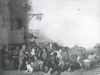 Drinking Company outside a Tavern