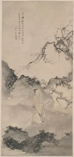 The Poet Lin Bu Wandering in the Moonlight, by Du Jin