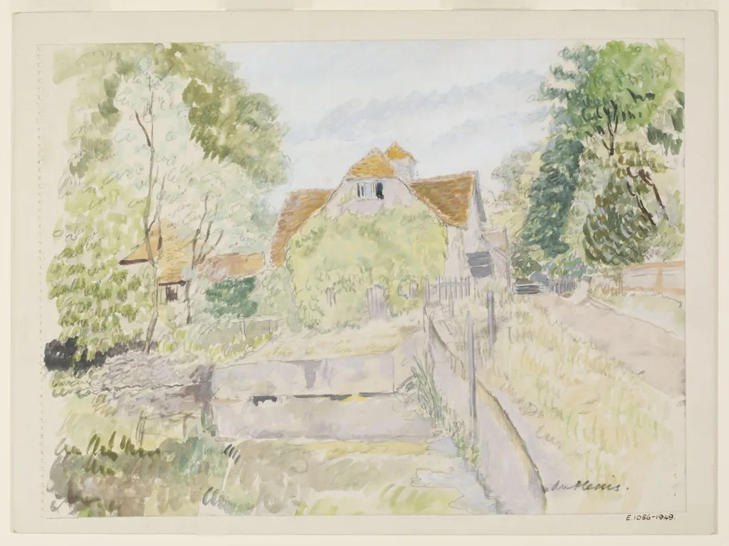 Old Mill, Mapledurham, by Du Plessis, watercolor, 1940