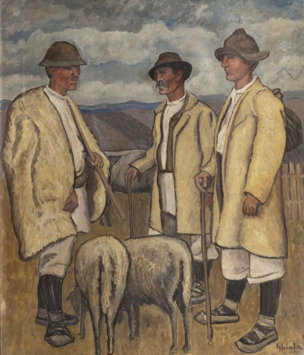 Ciobani, by Dumitru Ghiață, unspecified, 1925