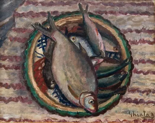 Farfurie cu pești, by Dumitru Ghiață