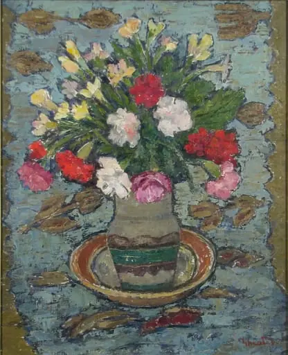 Flori în vas românesc, by Dumitru Ghiață