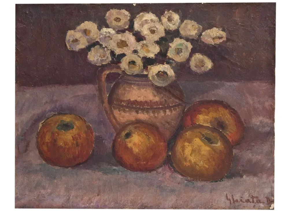 Natură statică, by Dumitru Ghiață, unspecified, 1947