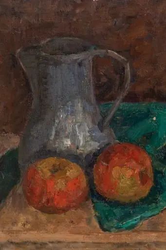 Natură statică cu mere și cană, by Dumitru Ghiață