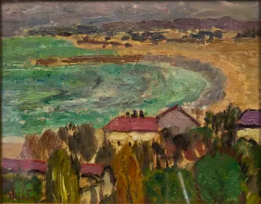 Peisaj cu golf, by Dumitru Ghiață