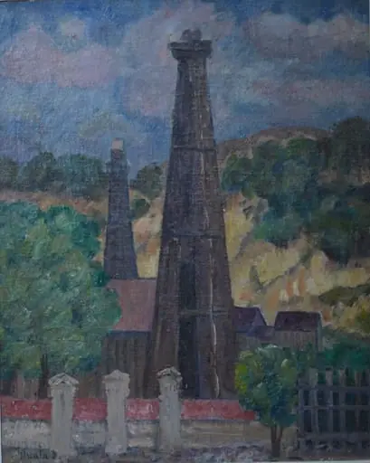 Peisaj cu sonde, by Dumitru Ghiață
