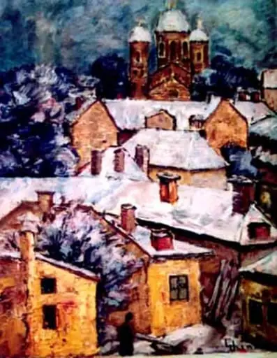 Peisaj de iarnă, by Dumitru Ghiață