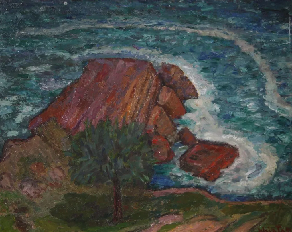 Peisaj marin, by Dumitru Ghiață, unspecified, 1949
