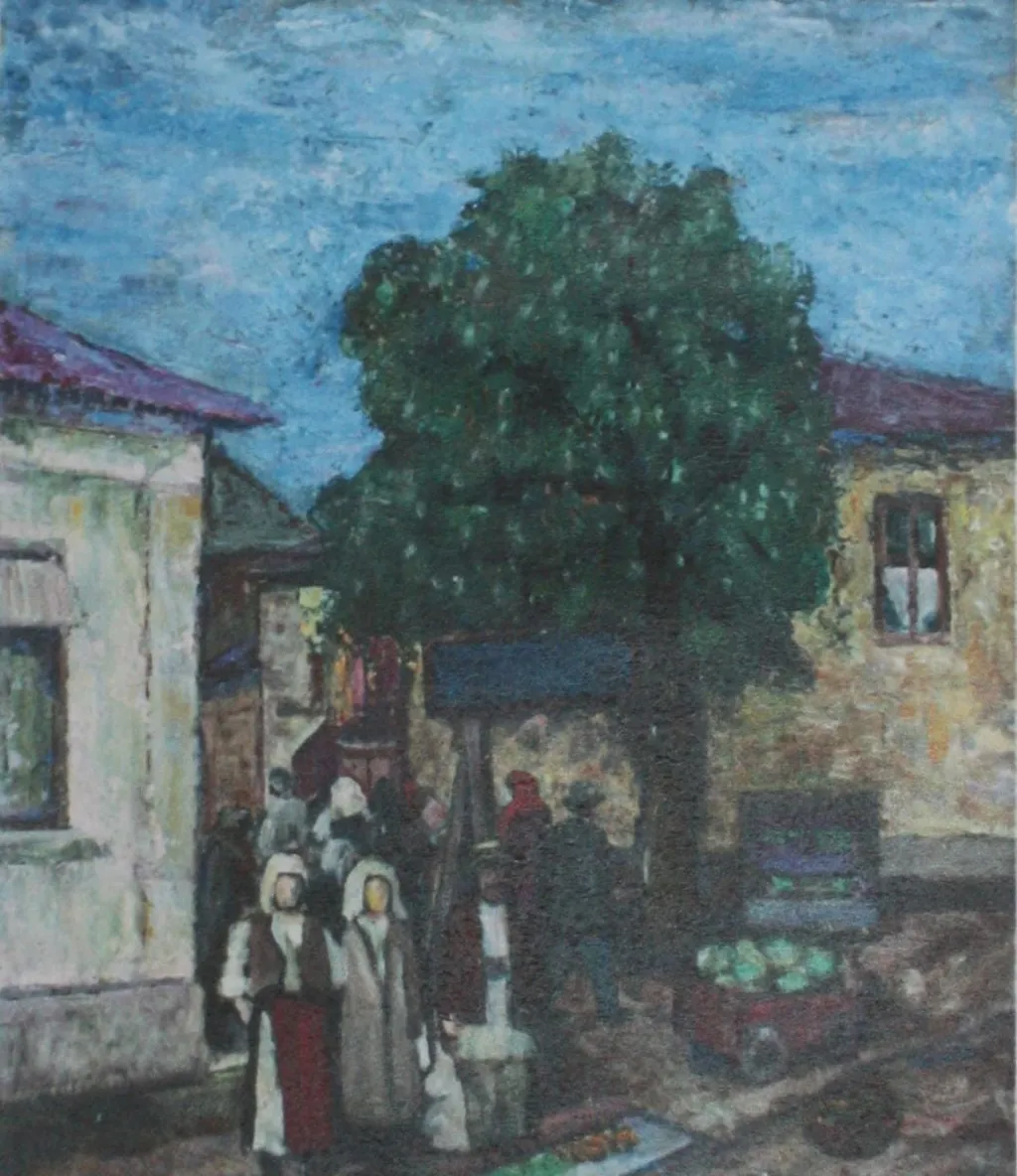 Târg la Târgul Jiu, by Dumitru Ghiață, unspecified, 1925