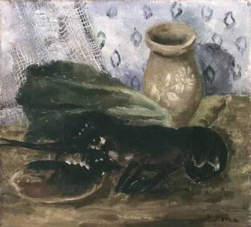 Natură statică cu rac, by Dumitru Stoica