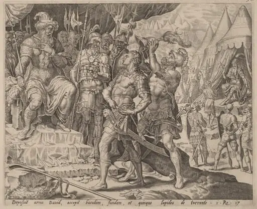 David Armed before Saul, by Dutch 16th Century