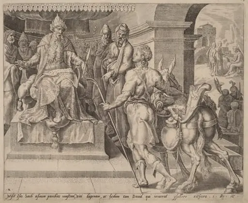 David Bringing Presents from His Father to Saul, by Dutch 16th Century
