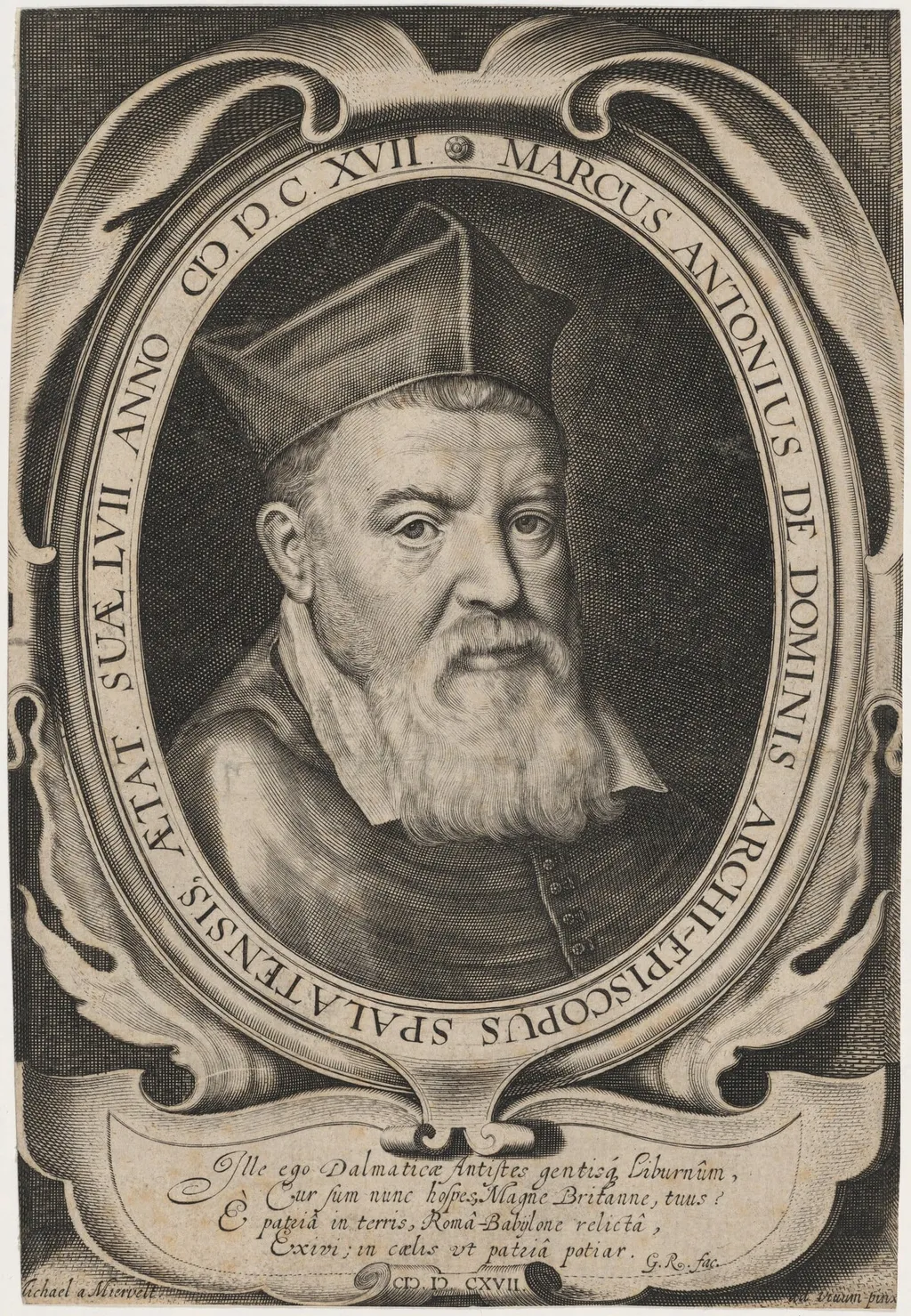 Marc Antonio de Dominis, by Dutch 16th Century, ink, 1550