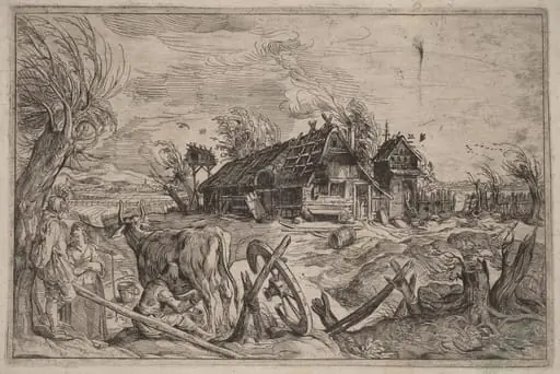 Landscape with a Farmhouse, by Dutch 17th Century