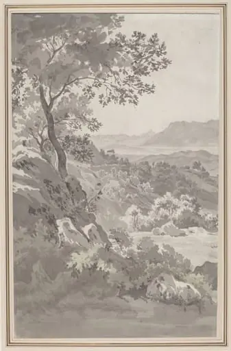 Valley in the Italian Campagna, by Dutch 19th Century