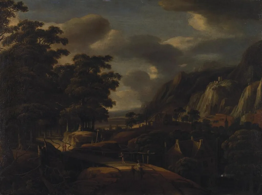 Extensive landscape, by Dutch School, oil, 1690