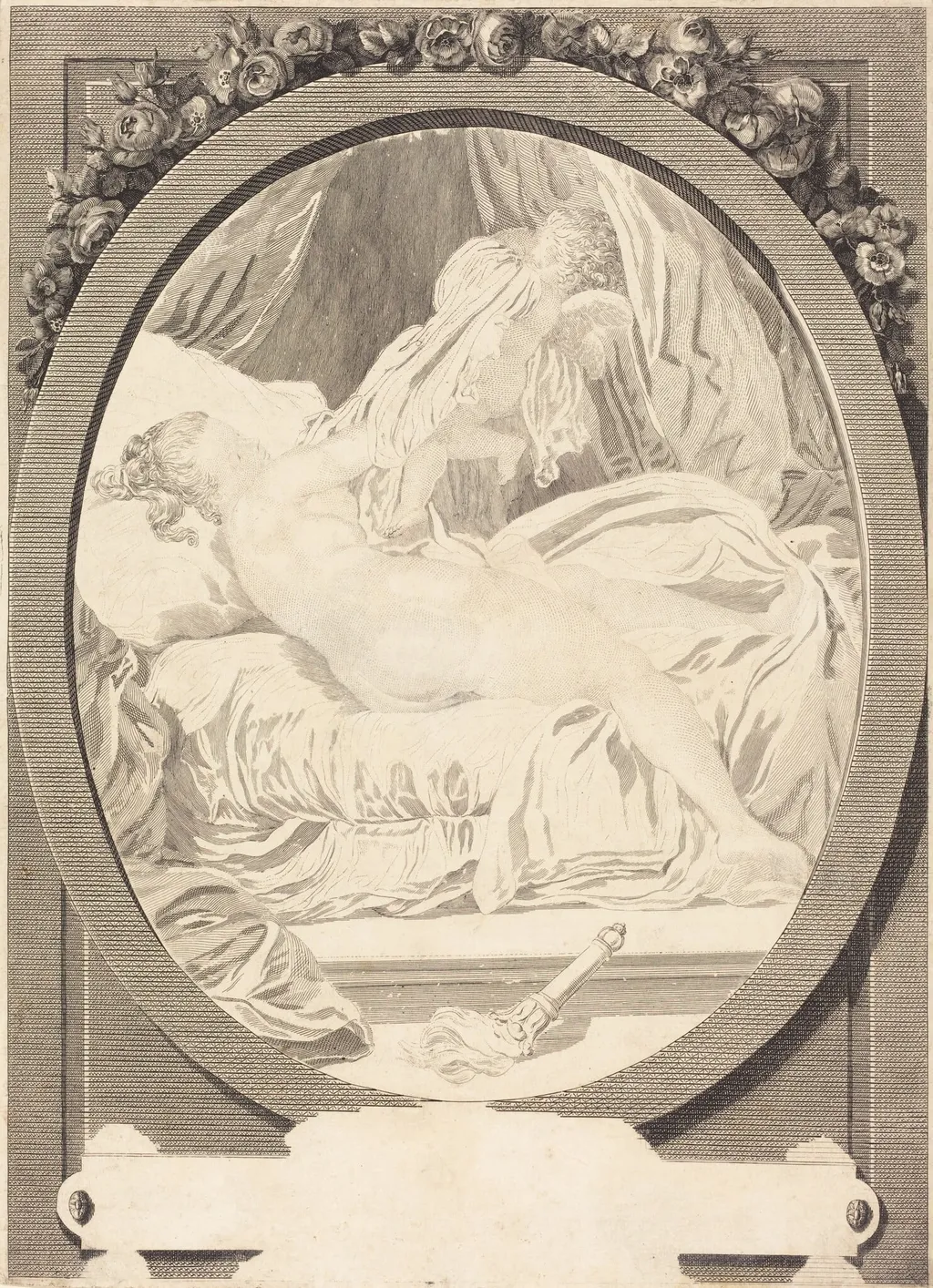 La Chemise enlevée, by E. Guersant, ink, 1782
