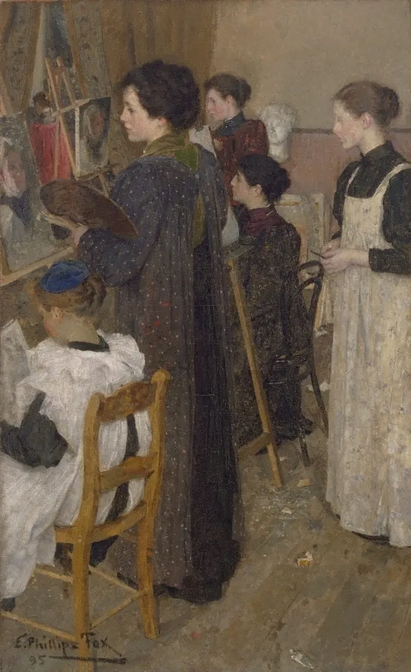 Art students, by E. Phillips Fox, oil, 1898