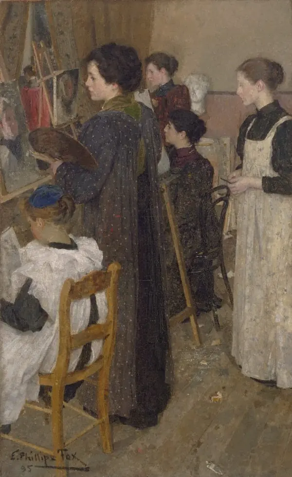 Art students, by E. Phillips Fox