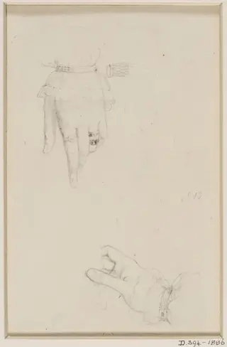Study of hands, by Richard Cook, 1850