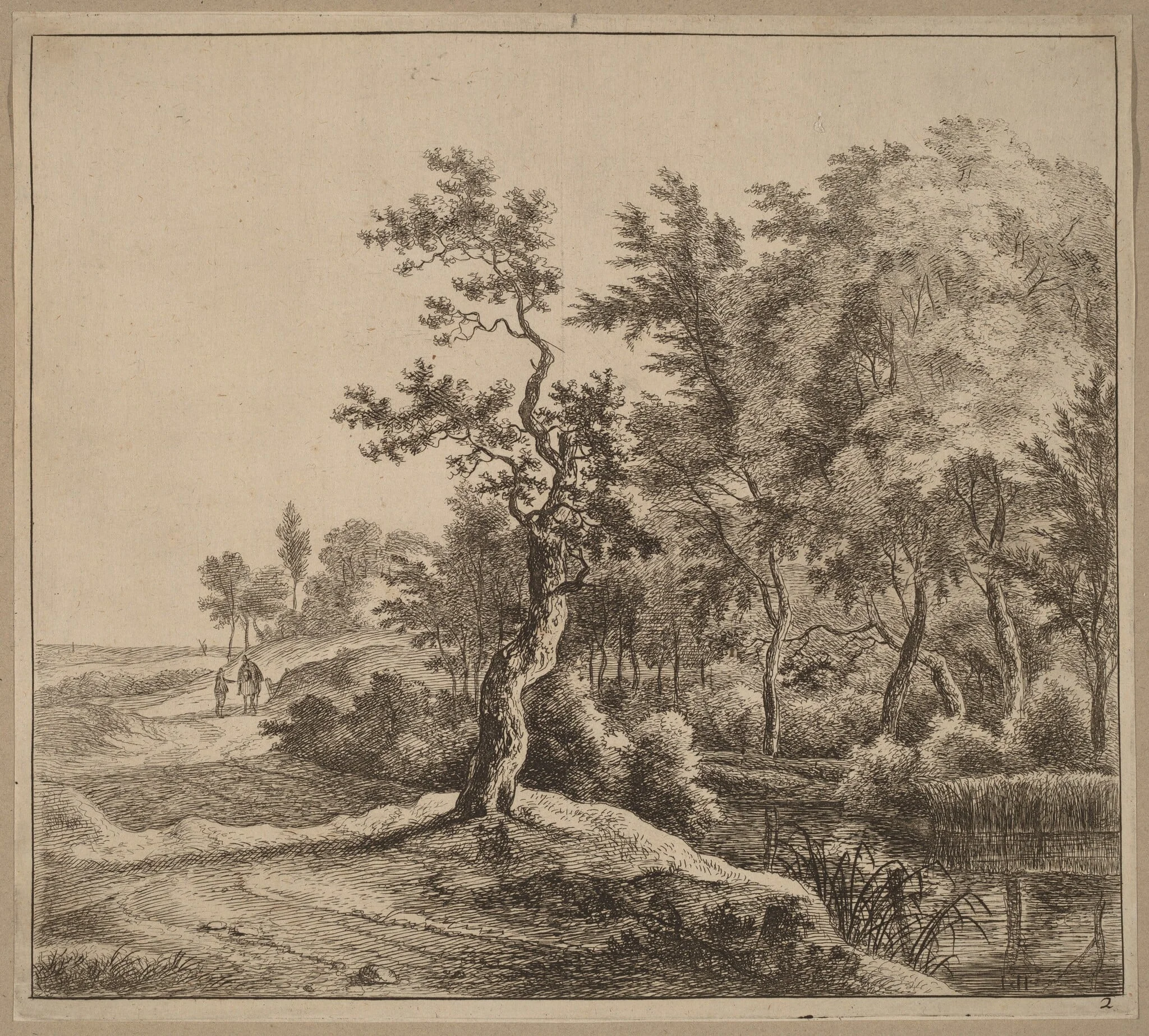 Landscape with a Winding Road, detail