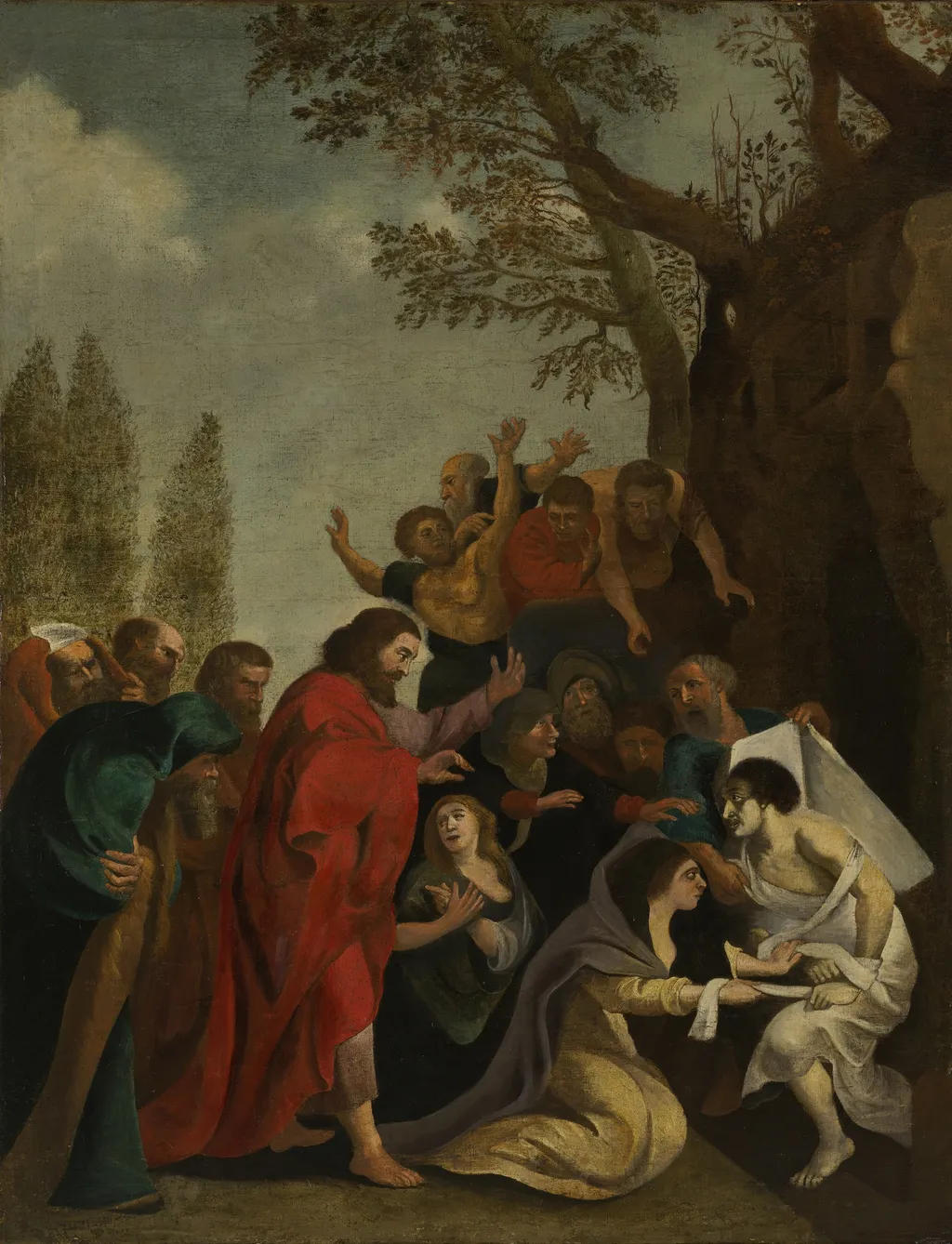 The raising of Lazarus (copy), by Peter Paul Rubens, oil