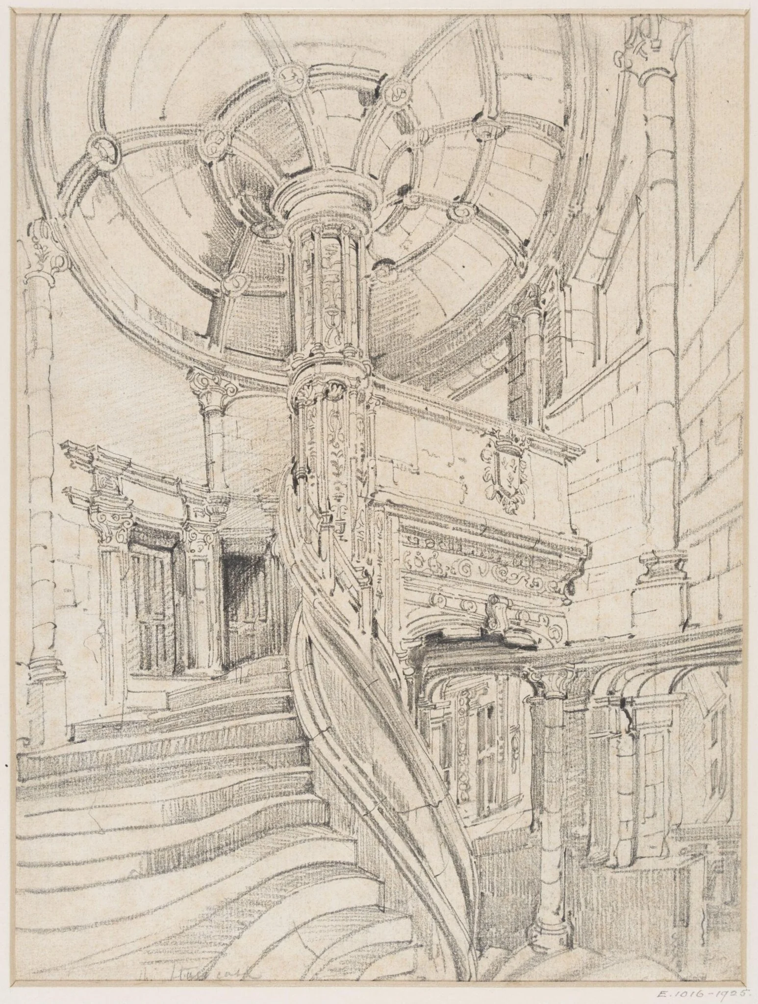 Staircase of Francis I, Château de Blois, detail