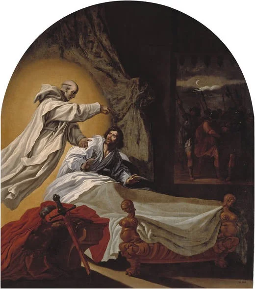 Saint Bruno Appears to Rogerio Guiscardo Count of Apulia and Calabria, detail