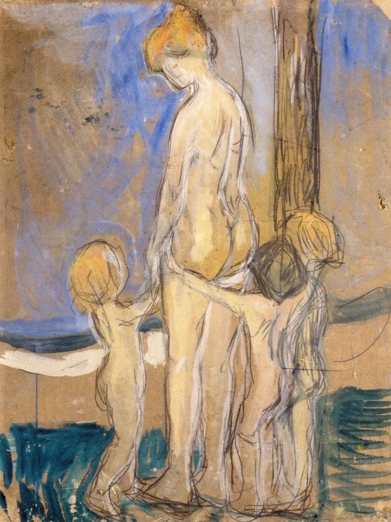 Woman with Children, detail