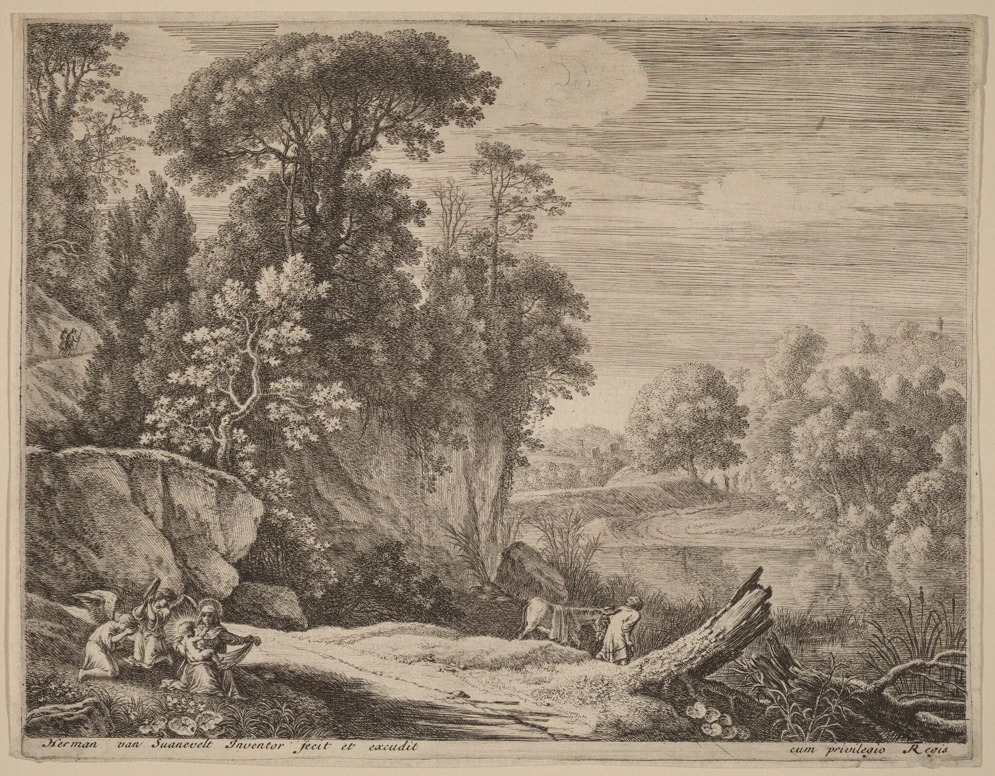 The Donkey Led to the River, detail