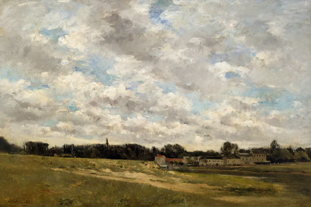 Landscape, by Jean-Eugène Clary, oil, 1891