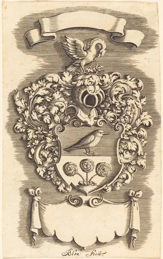 Crest, by Michel Le Blon, ink, 1622