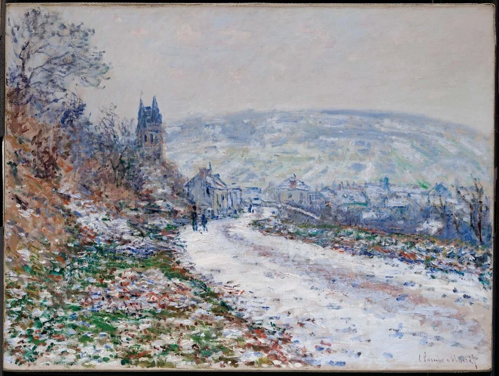 Entrance to the Village of Vétheuil in Winter, detail
