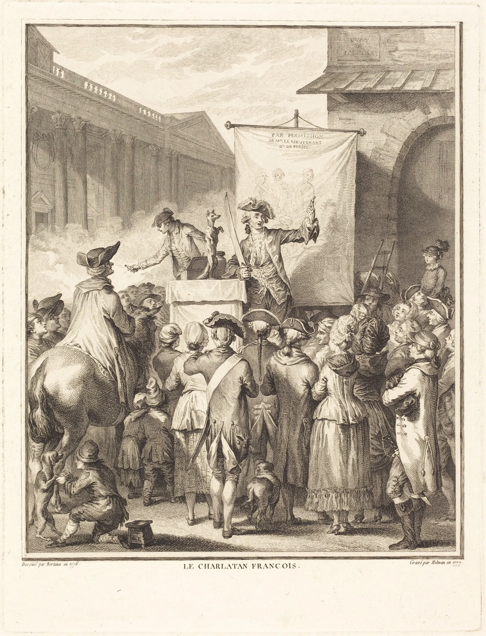 Le charlatan français, detail