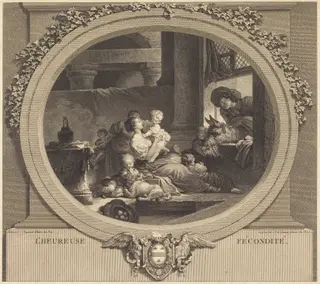 L'heureuse fécondité, by Nicolas Delaunay, ink, 1777