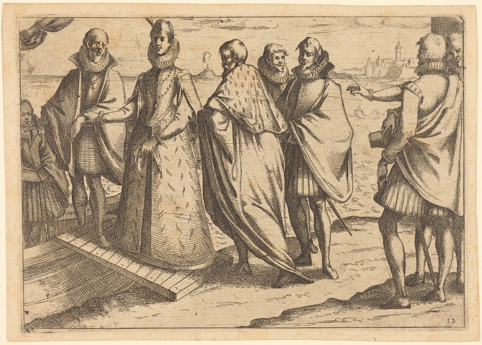 Embarkation at Genoa, detail