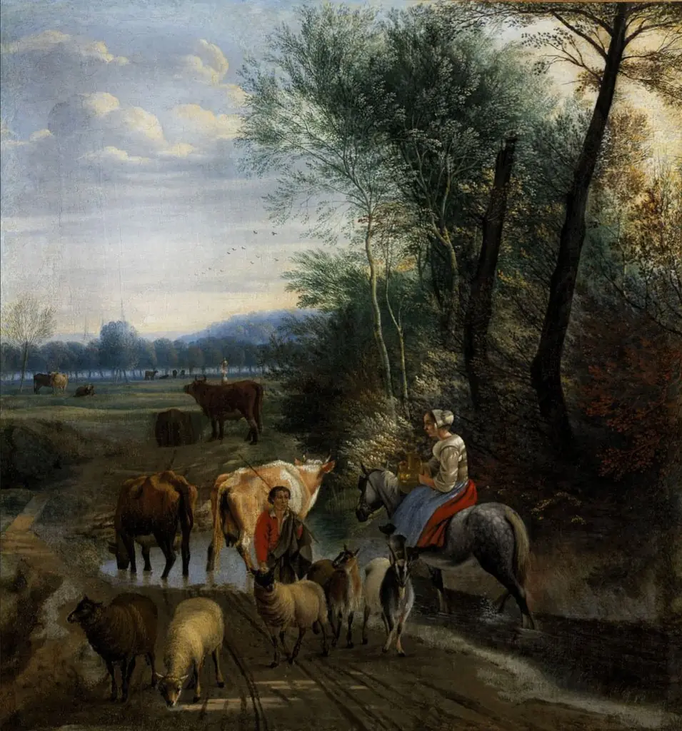 The Ford, by Johannes Siberechts, oil, 1694