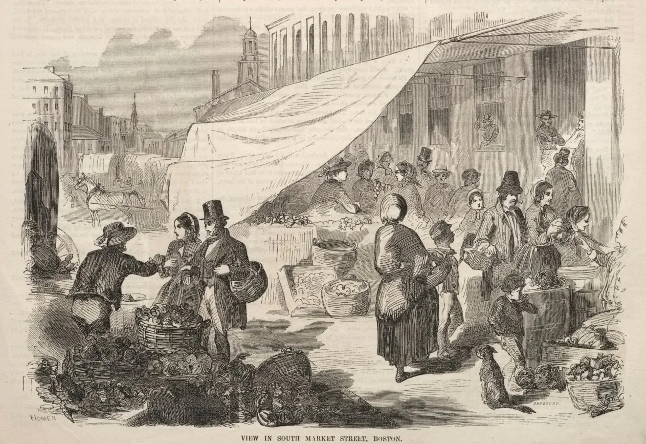 View in South Market Street, Boston, detail
